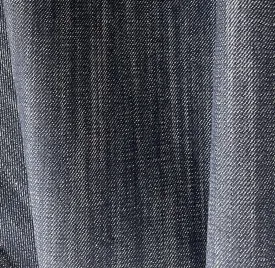 12 Oz Blackened Blue Striped Cotton Denim (Made in USA)