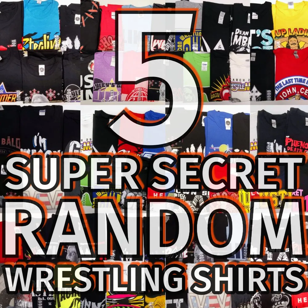 5 Random Wrestling WWE T-Shirts New