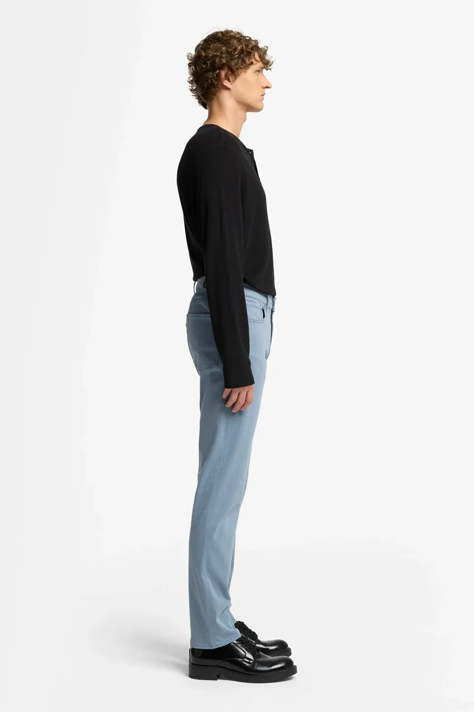 7 FOR ALL MANKIND - SLIMMY Luxe Performance Plus Stretch-Sateen Jeans in Sleepy Blue 7T511V60-LEE