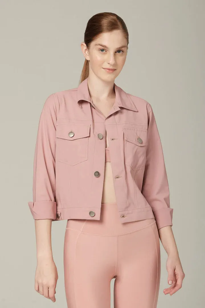 925 Fit Women's Jean in a Bottle Button Down Jacket - Petal Pink