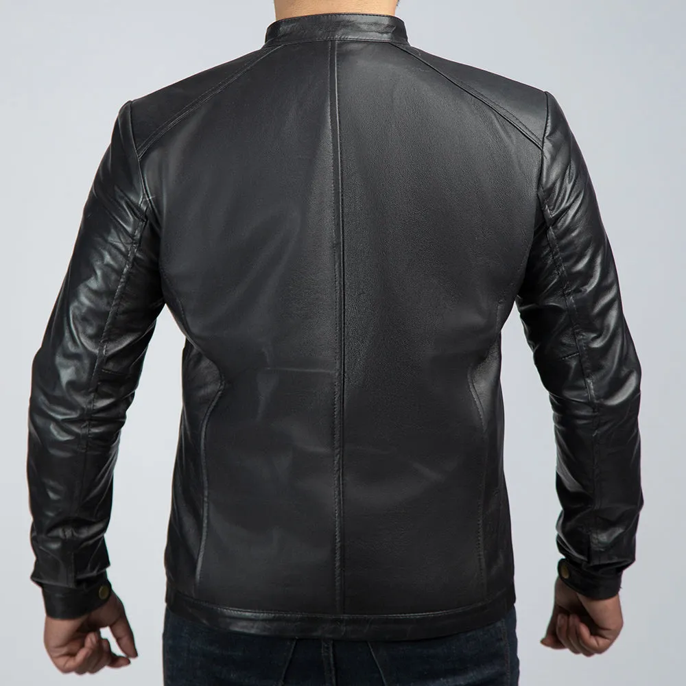 Adam Black Leather Jacket