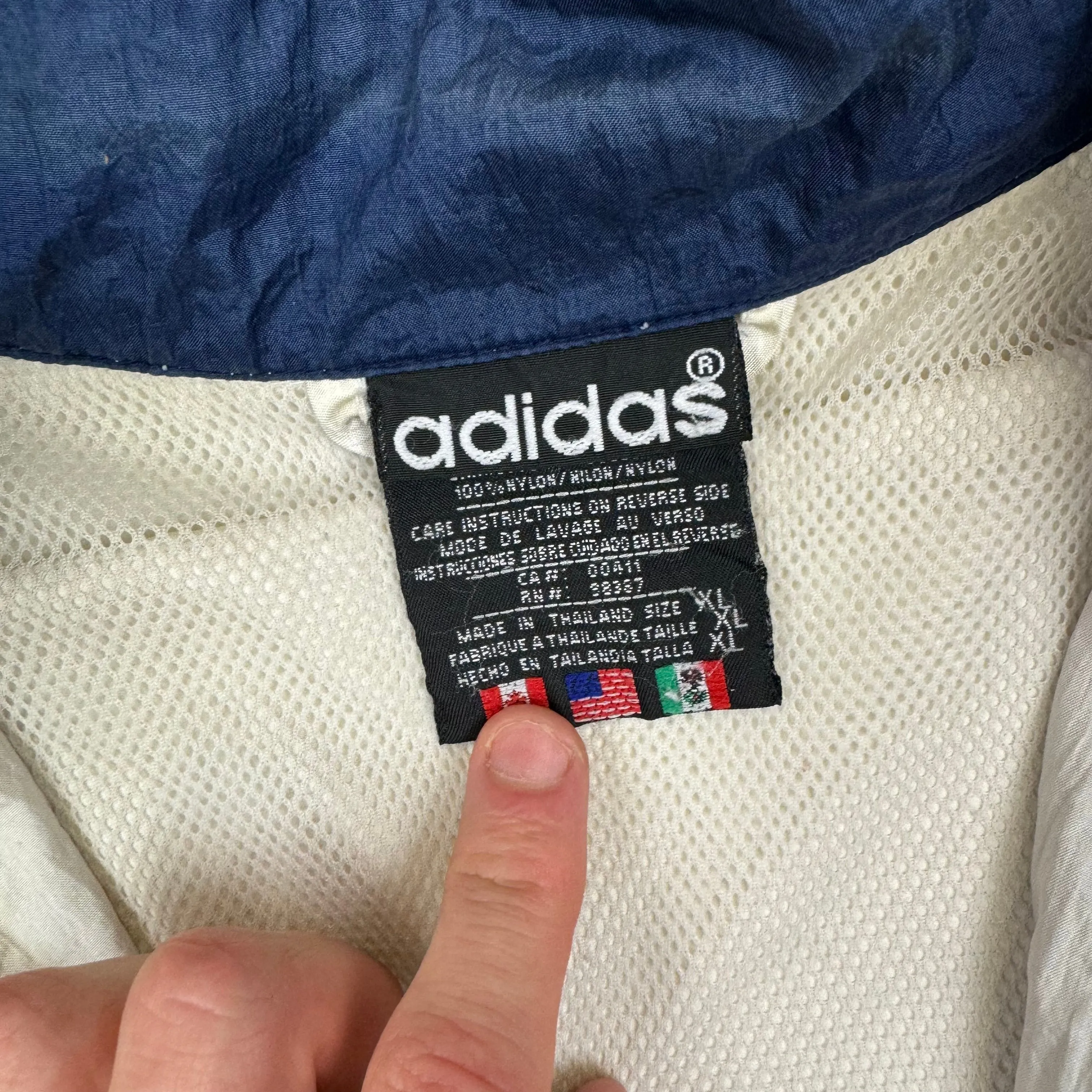 Adidas 90's Track Striped Jacket Blue Navy