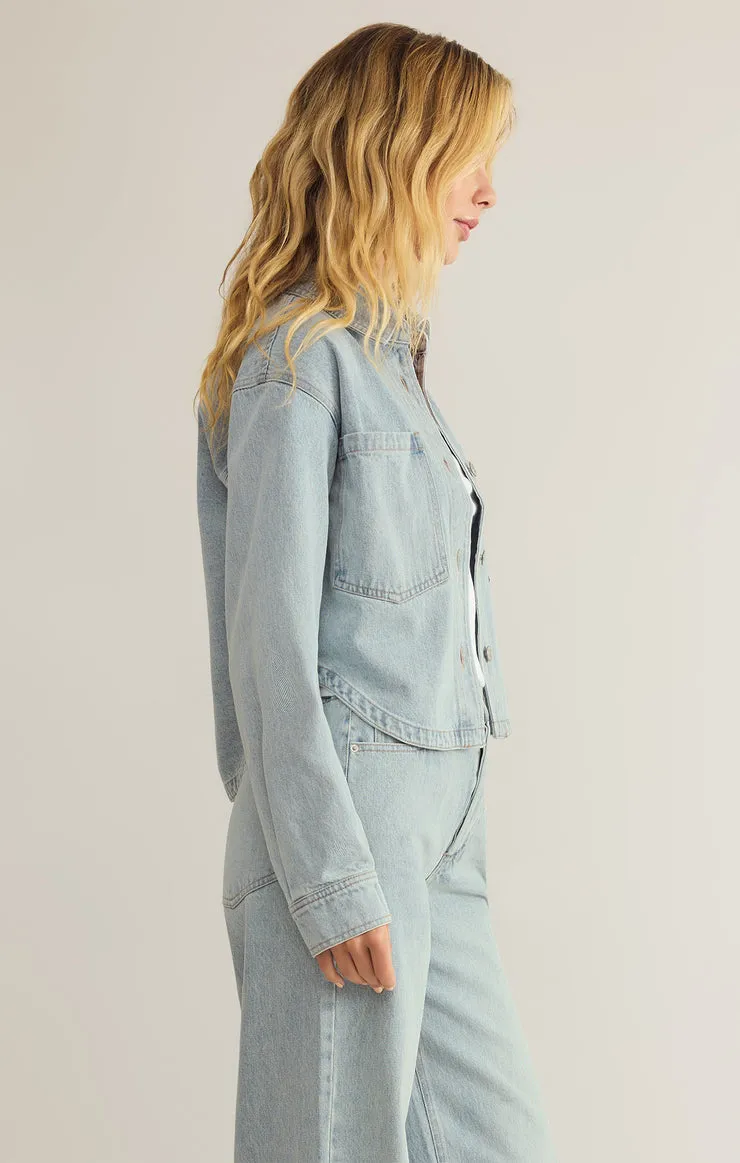 all day denim cropped jacket