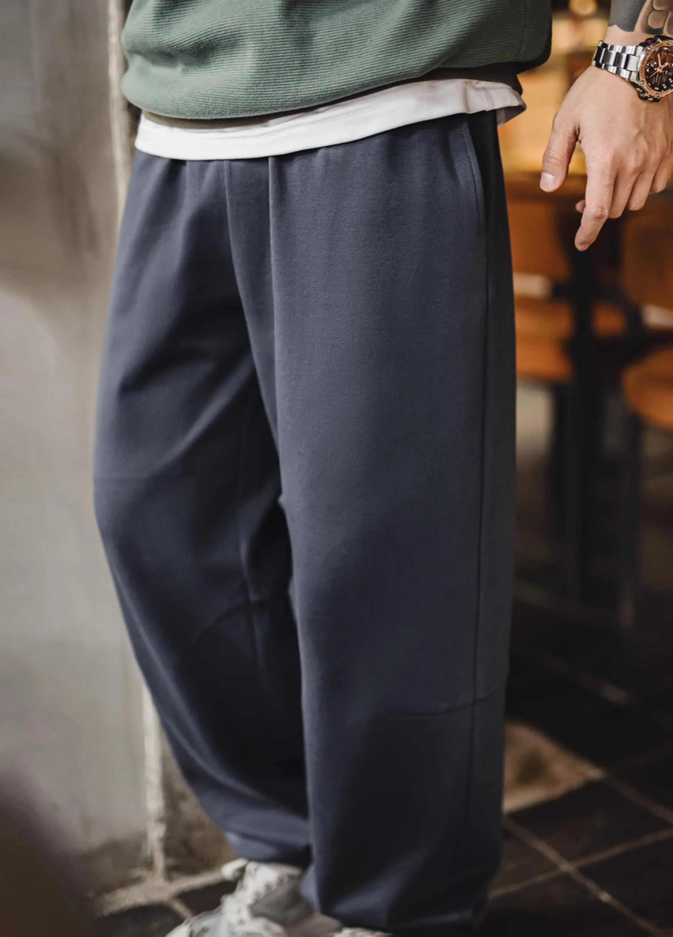 American Three-Dimensional Tailoring Sweatpants Drape Sports Men's Trousers