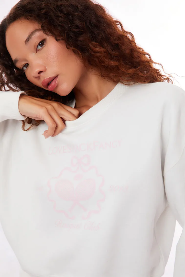 Aneria Tennis Logo Pullover Sweatshirt