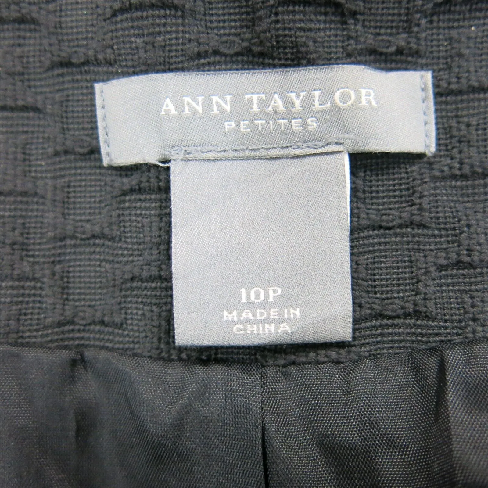 Ann Taylor Womens Blazer Coat Jackets Long Sleeves Front Button Black Size 10P