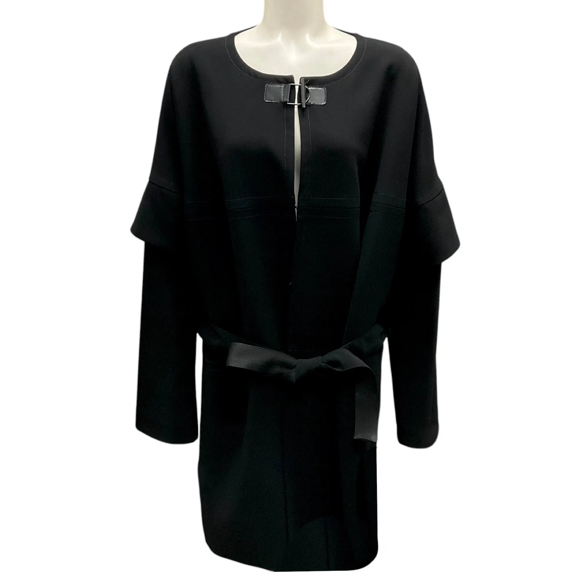 Antonio D'Errico Black Belted Crepe Jacket