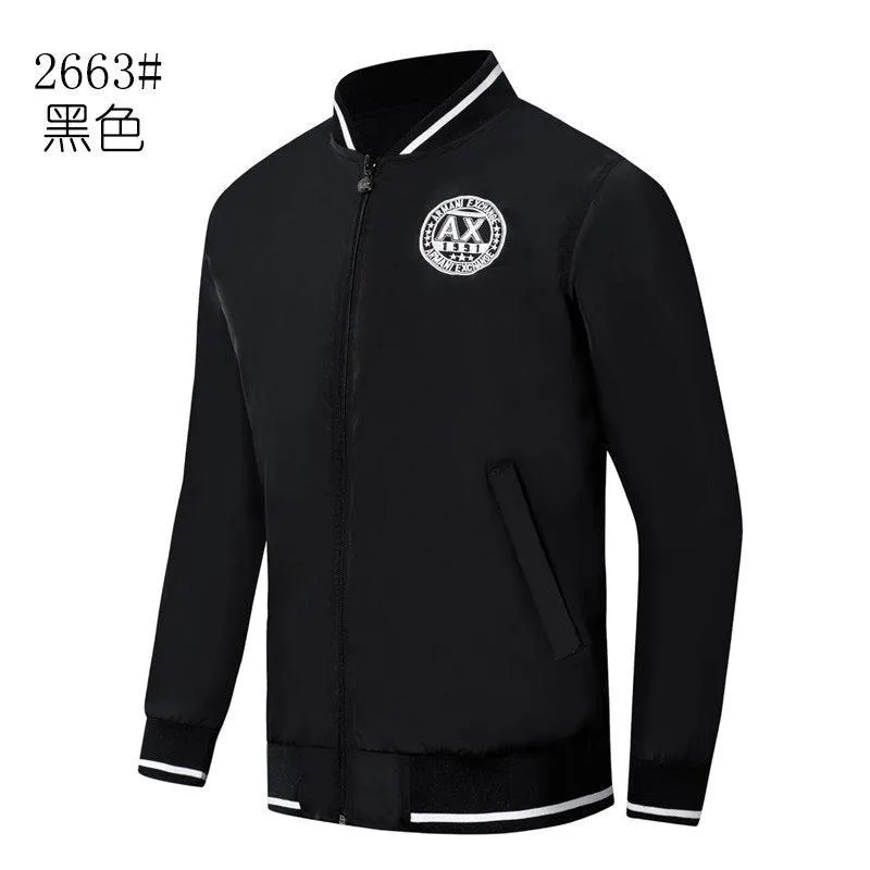 Armani Exchange Ax 1991 Logo Design Black Jacket Tracksuit