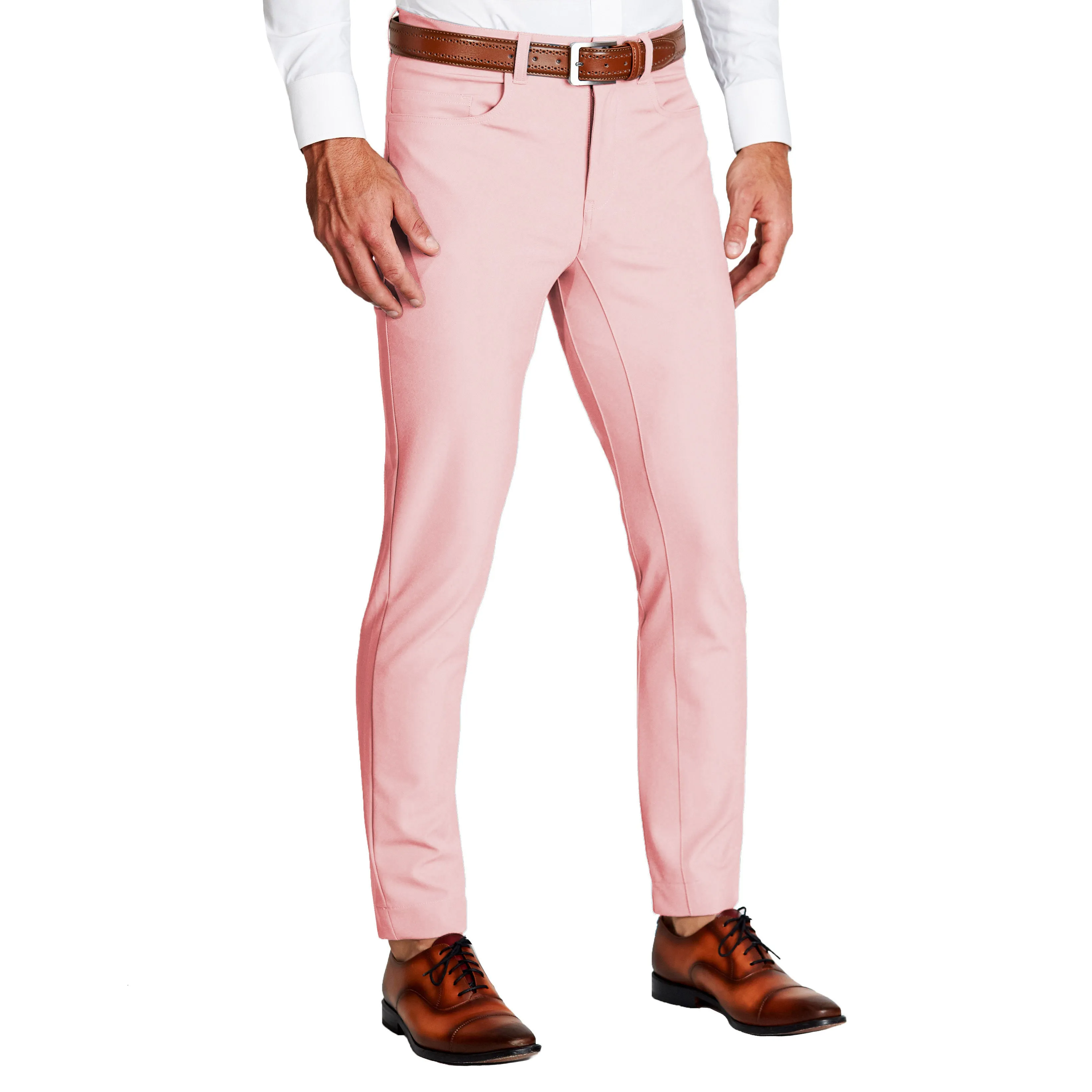 Athletic Fit Stretch Tech Chino - Coral Pink