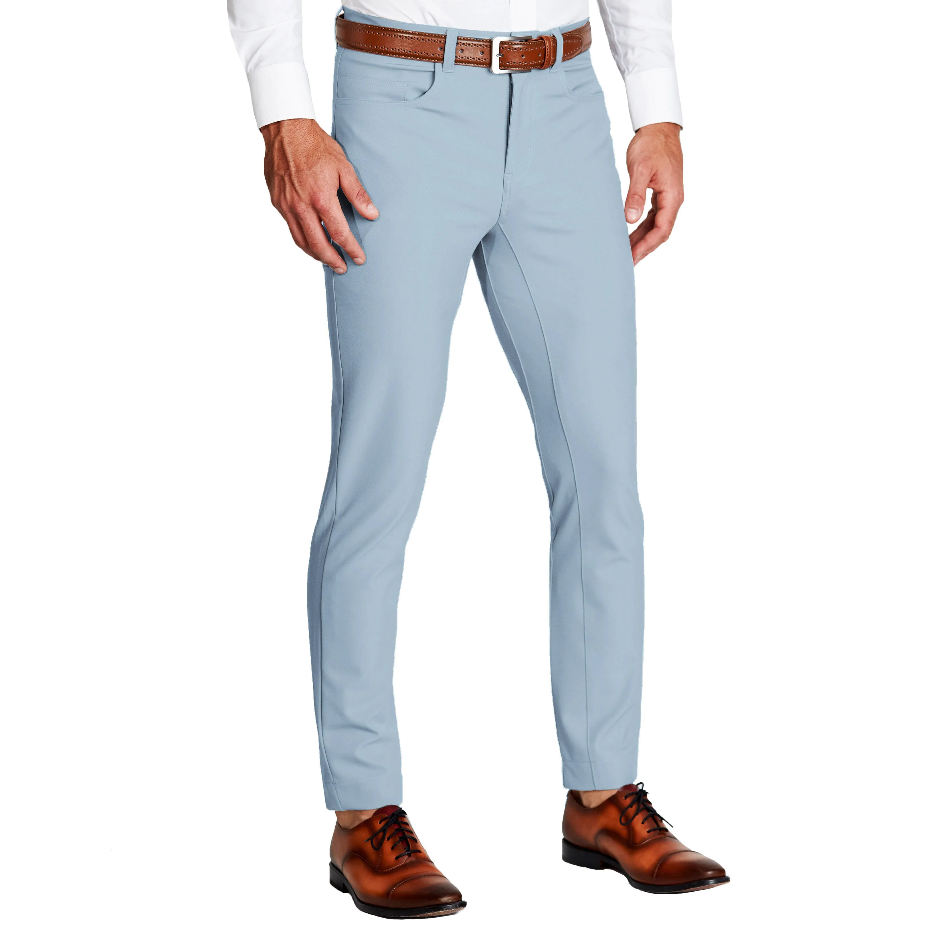 Athletic Fit Stretch Tech Chino - Light Blue