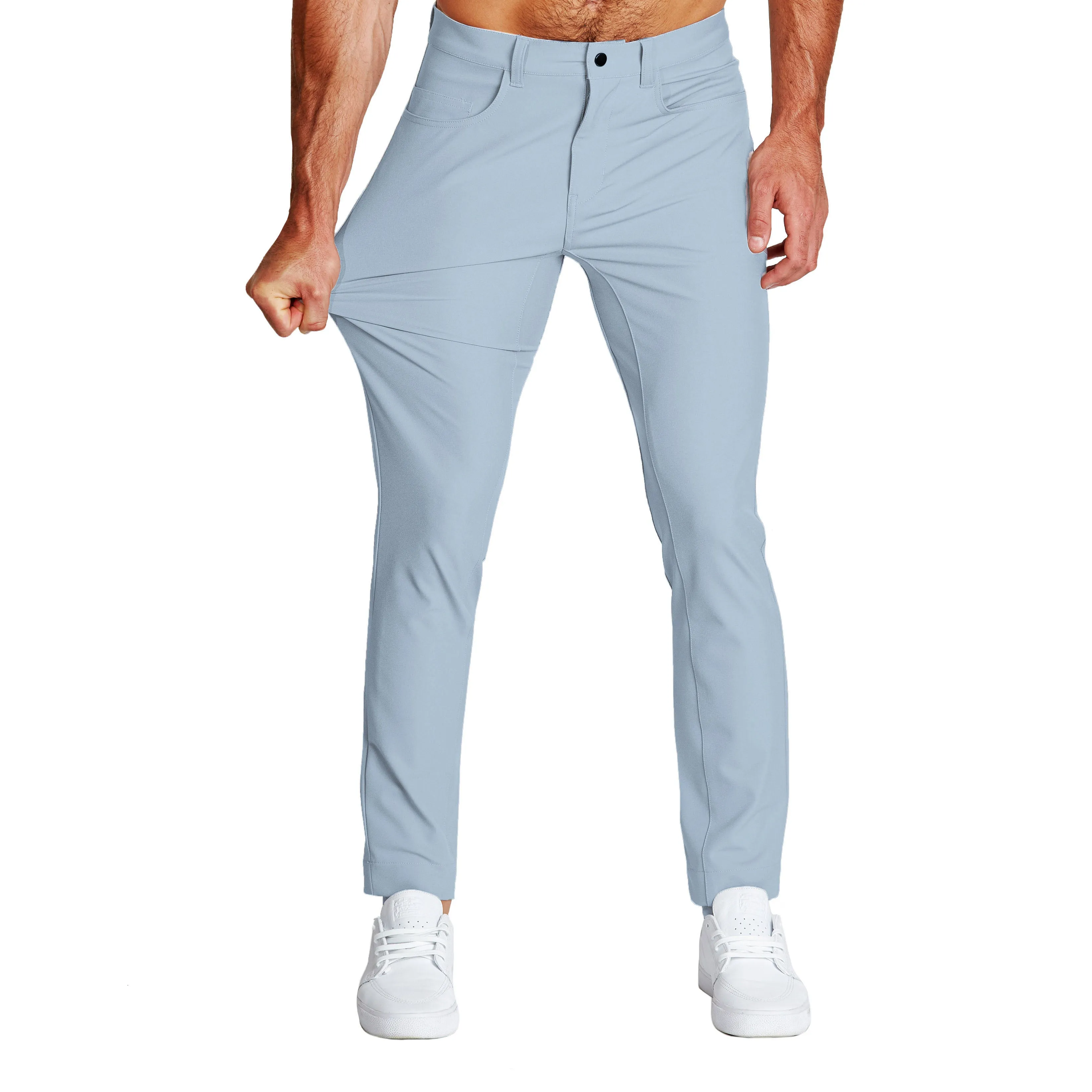 Athletic Fit Stretch Tech Chino - Light Blue