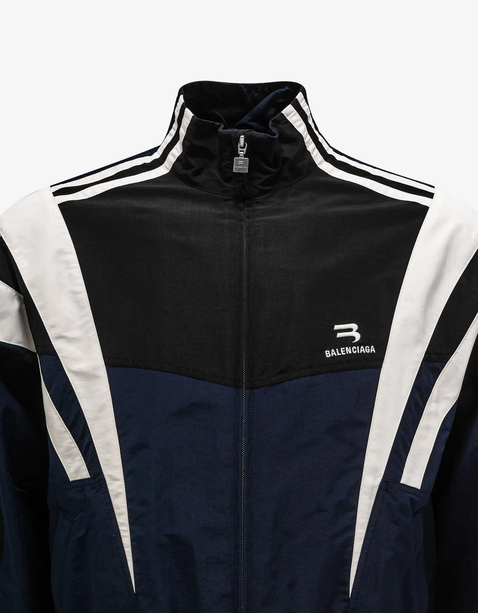 Balenciaga Navy Blue Sporty B Tracksuit Jacket