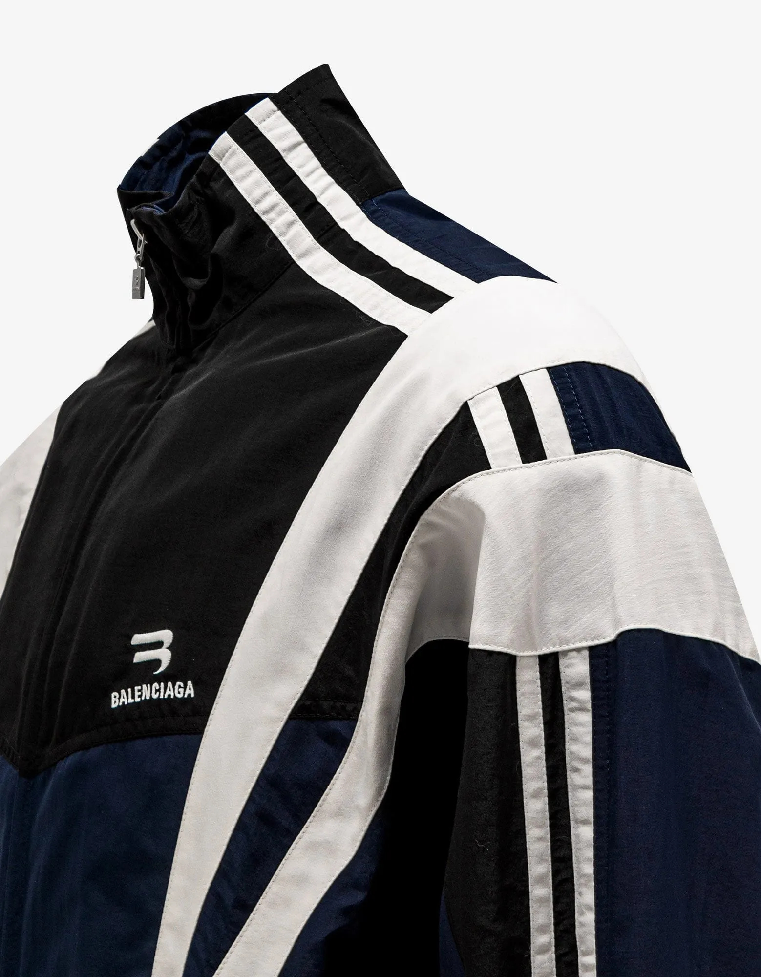 Balenciaga Navy Blue Sporty B Tracksuit Jacket