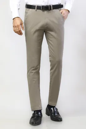 Beige Smart Fit Cotton Chino