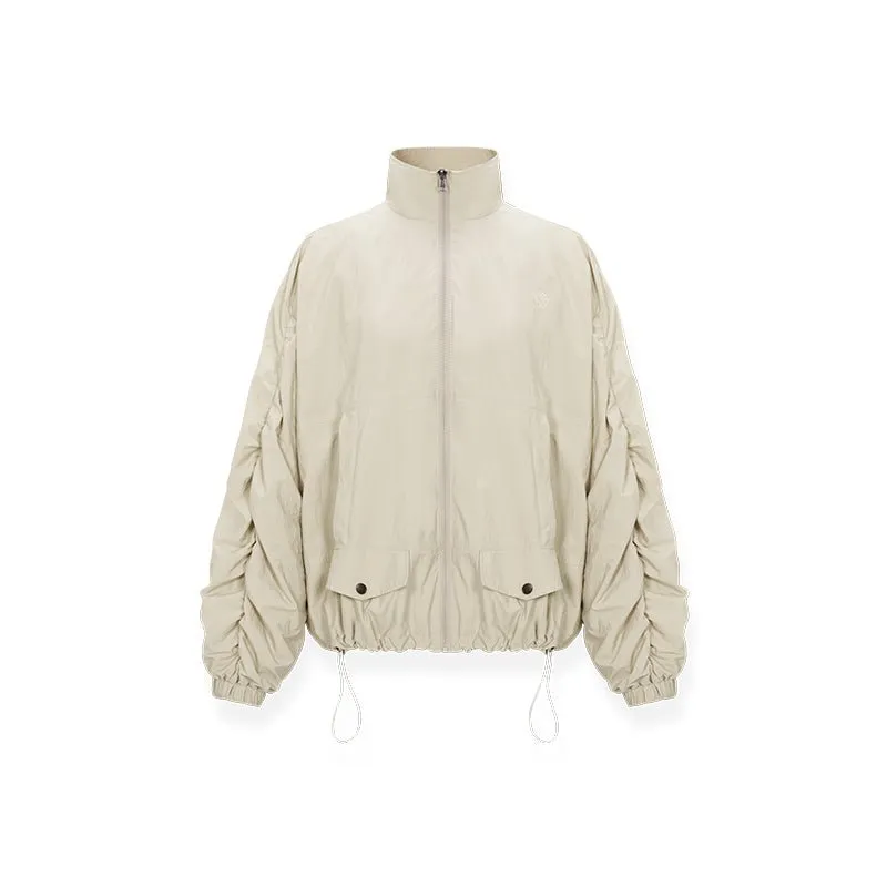 Beige Waterproof Soft Jogging Jacket