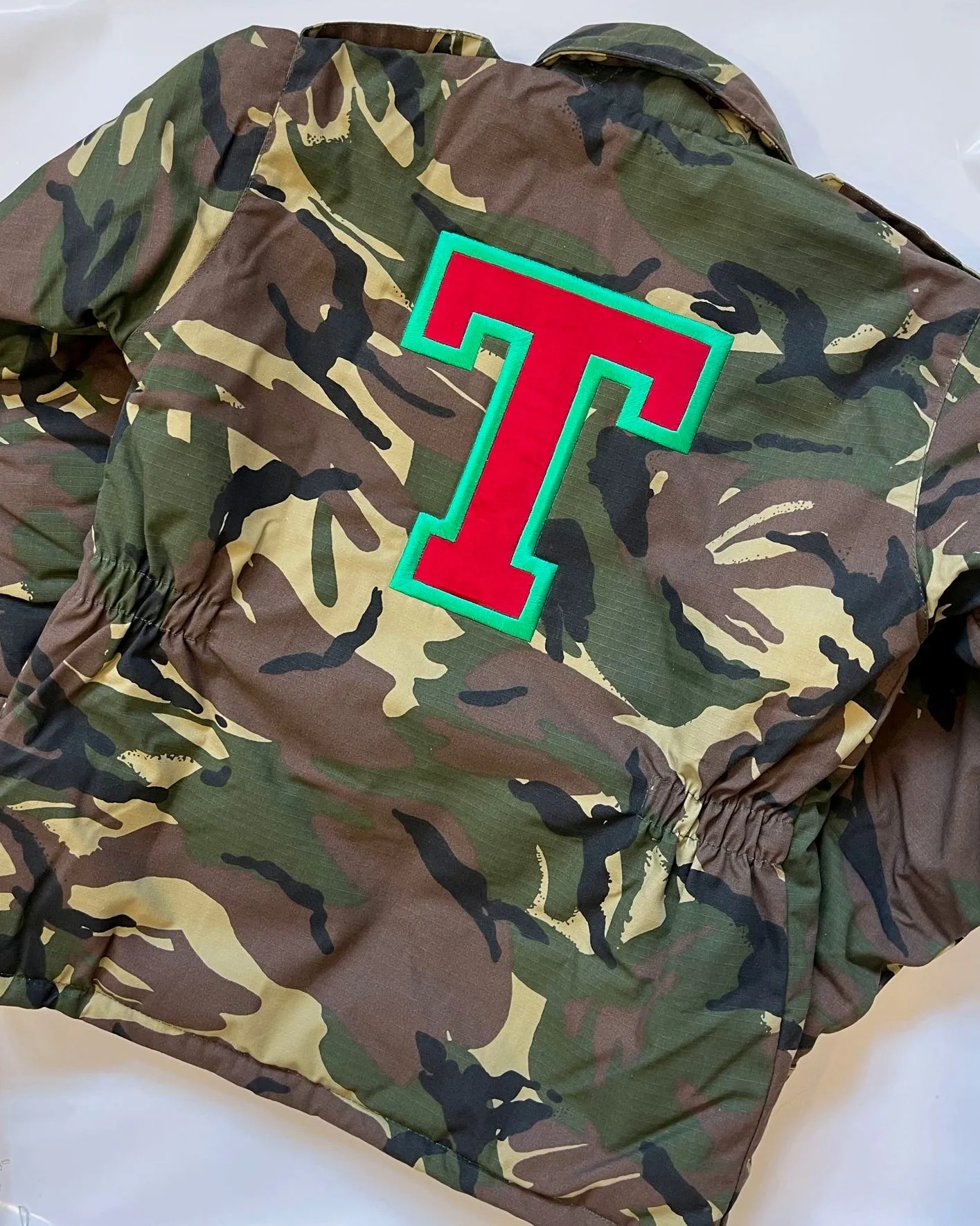 Big Letter Camo Jacket