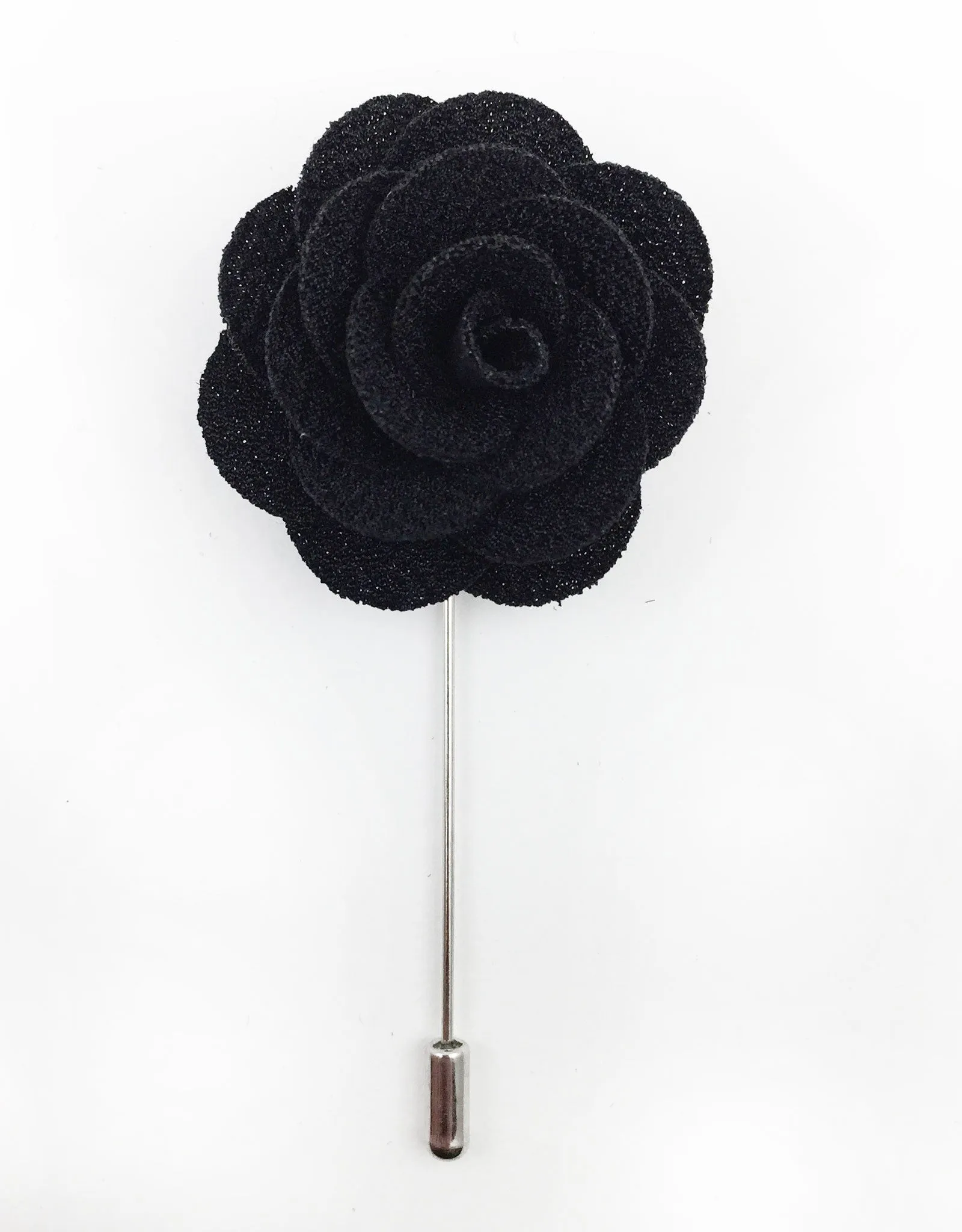 Black Lapel Flower Pin