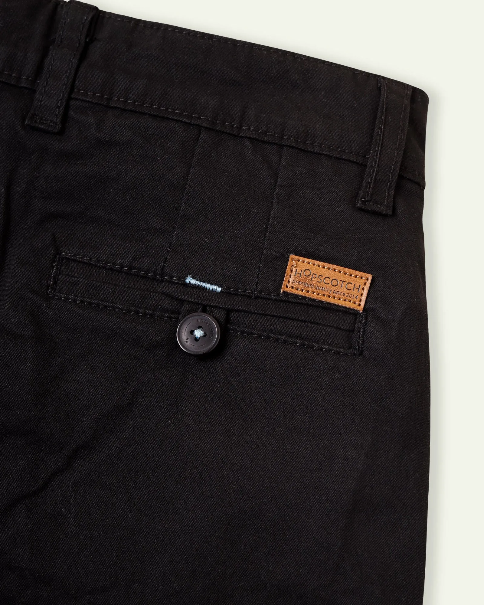 Black Regular Fit Chinos