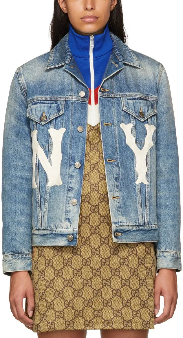 Blue New York Yankees Edition Denim Jacket