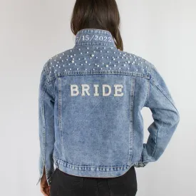 (Blue Pearl) Bride Patch Denim Jacket