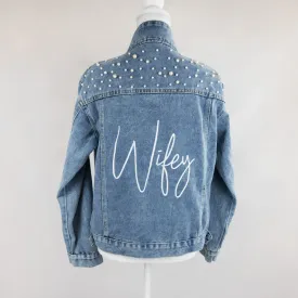 (Blue Pearl) Denim Jacket for Brides