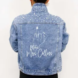 (Blue Pearl) Future Mrs. Denim Jacket