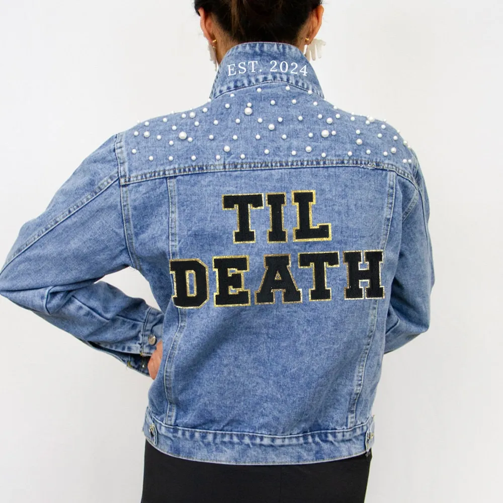 (Blue Pearl) Pearl Till Death Bridal Jacket