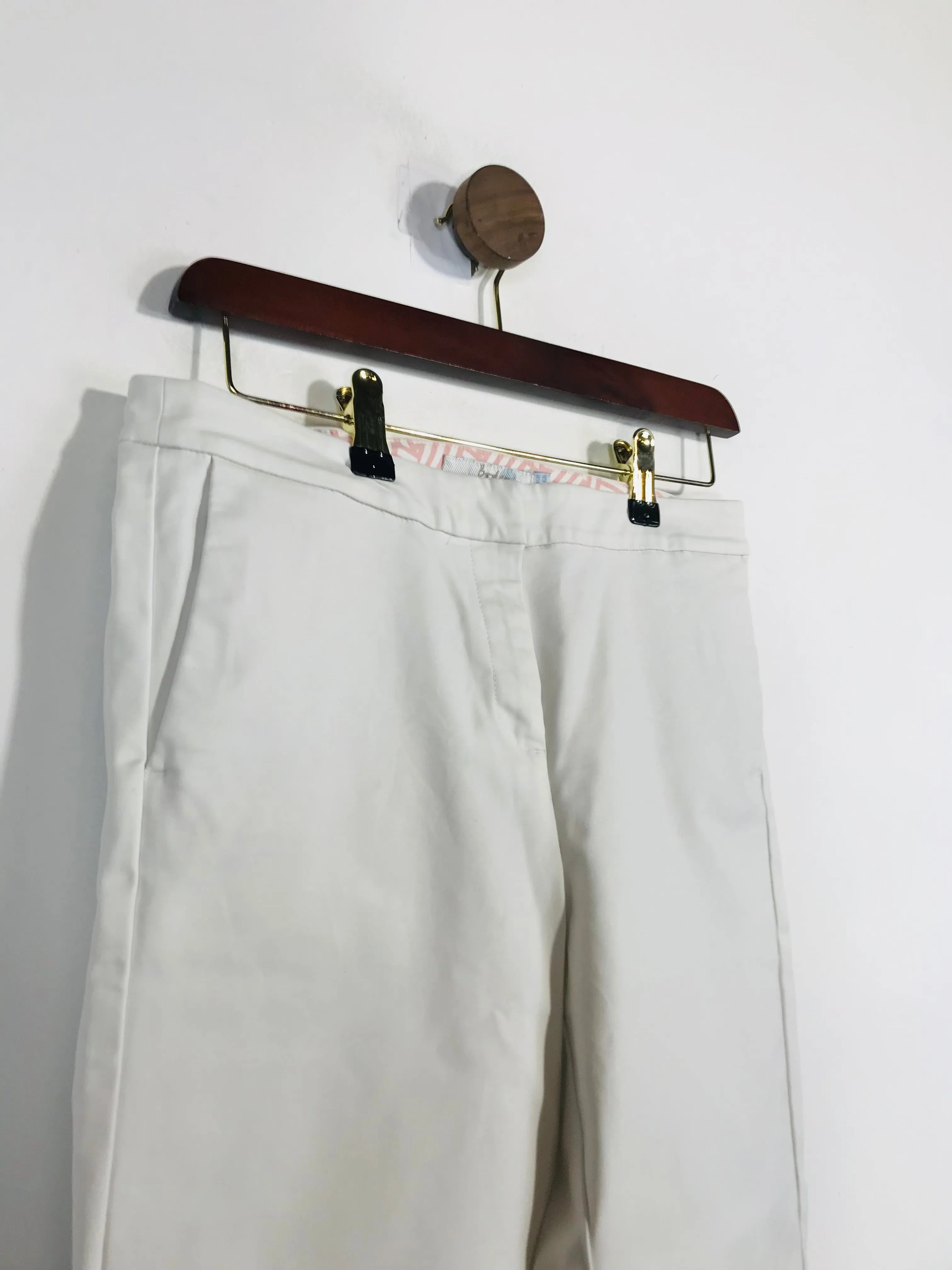 Boden Women's Three-quarter length Chinos Trousers | UK10 | White