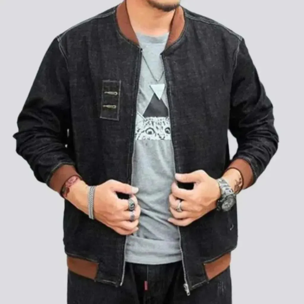 Bomber men's jean jacket