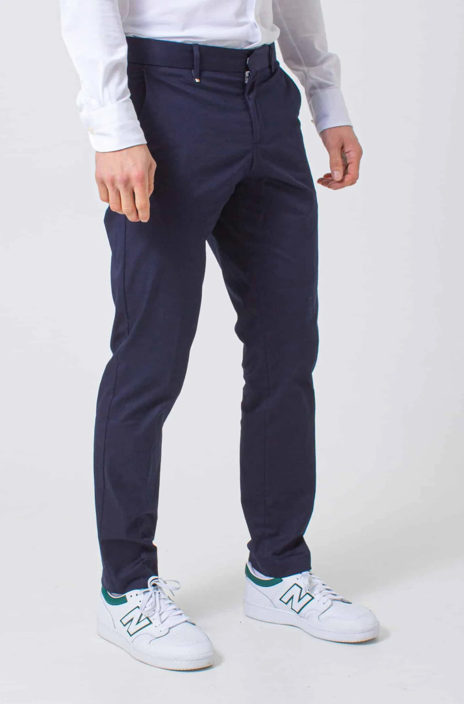 BOSS - C-GENIUS-DTL Slim-fit Trousers In Washable Stretch Cotton In Dark Blue 50534612 404