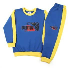 Boys Full Sleeves Sweat Suit - Royal Blue