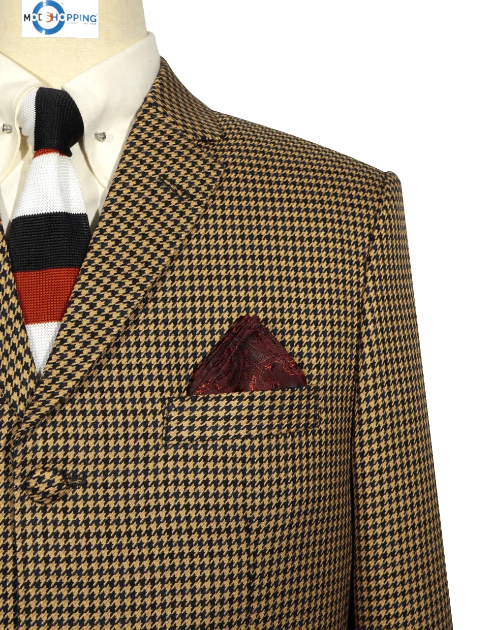 Brown And Black Houndstooth Suit