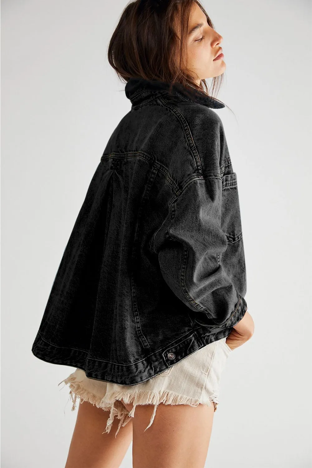 Button-Up Denim Jacket