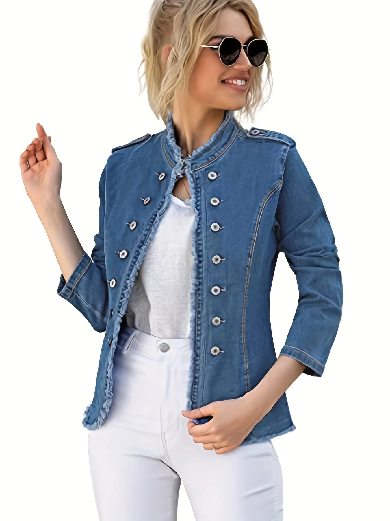 Button-Up Denim Jacket