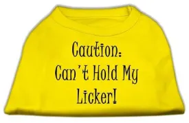 Can't Hold My Licker Screen Print Shirts Yellow XXXL (20)