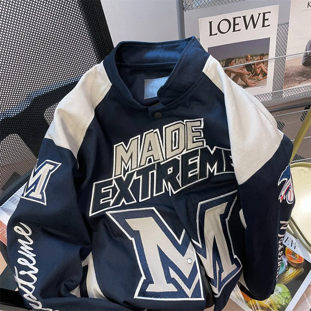 Chic Letter Printed Motocycle Jacket