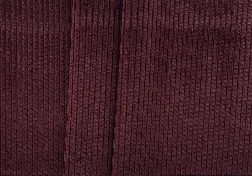 Classic Cordovan Red-Brown Wide Wale Cotton Corduroy (Made in Italy)