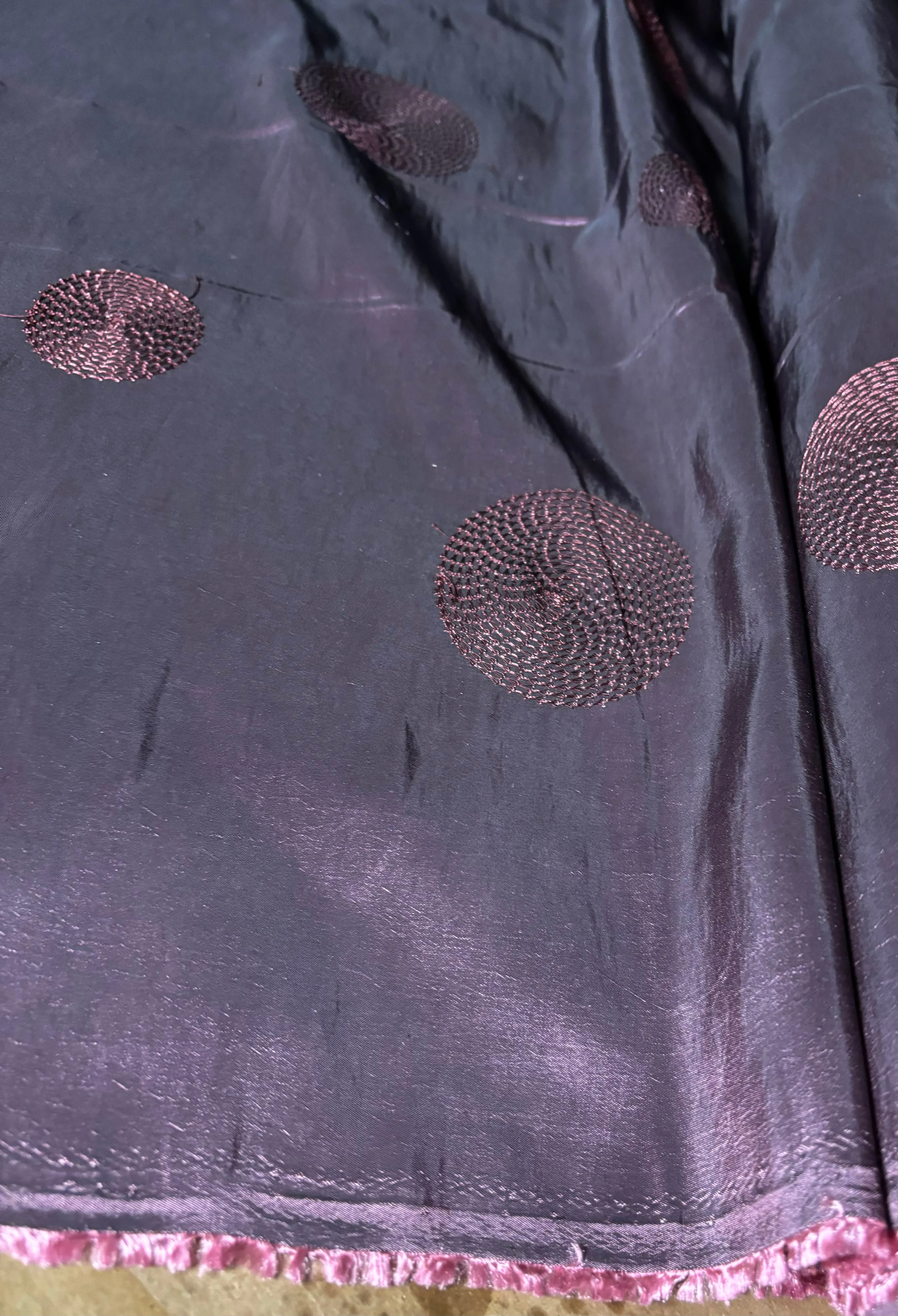 Embroidered Mandala Iridescent Nylon - Mauve