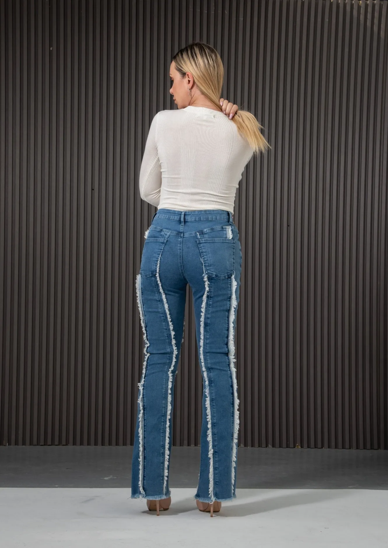 Frayed Seam Jeans