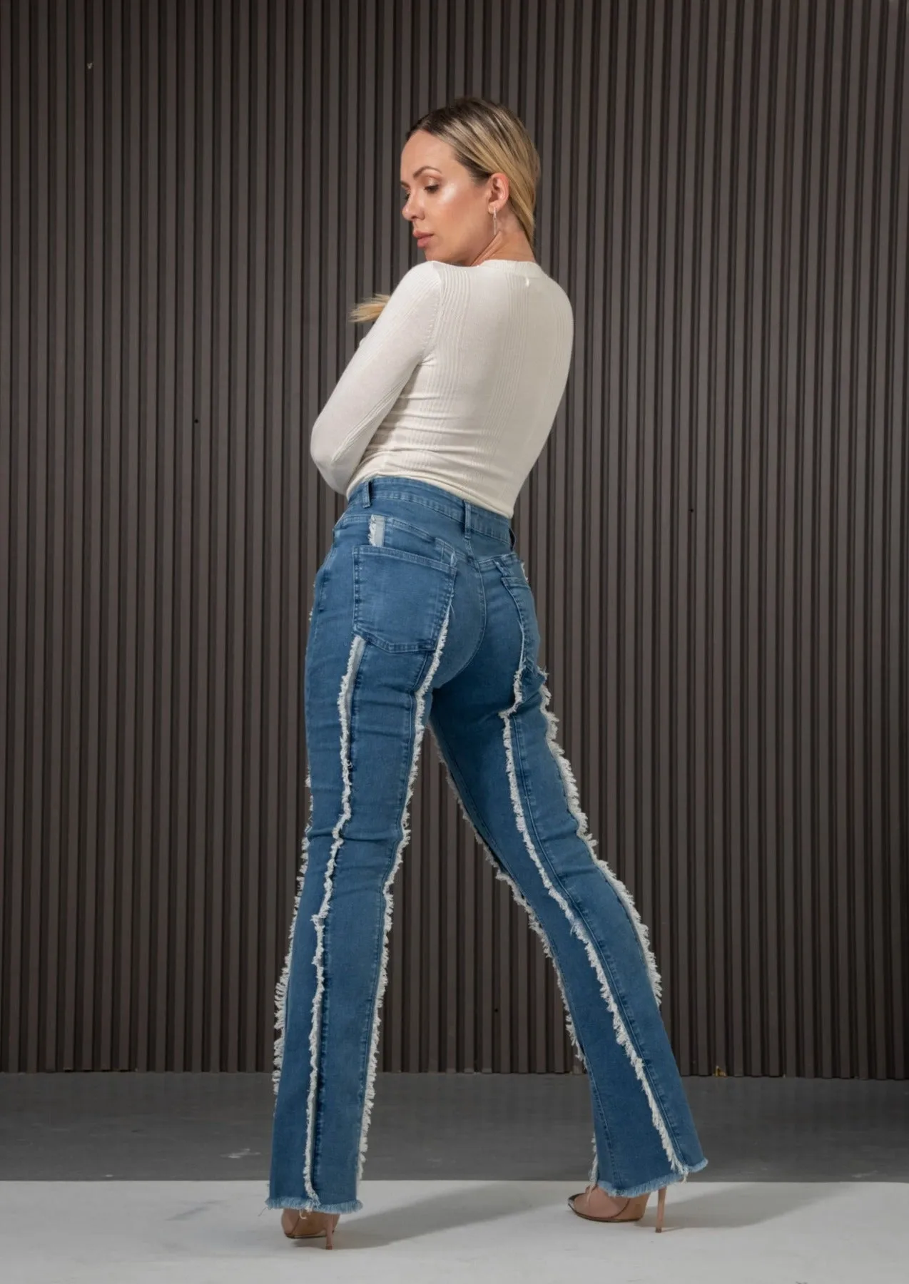 Frayed Seam Jeans