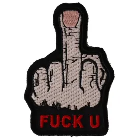 Fuck U Finger Naughty Iron on Patch