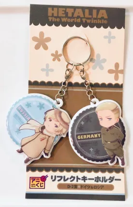 Germany & Russia - Reflector Keychain - Ani Kuji - Hetalia The World Twinkle - D-2 Award