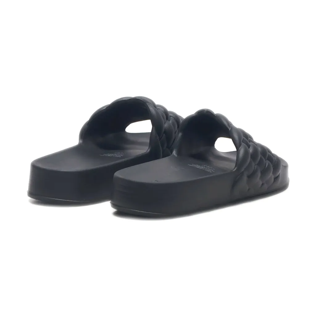 H&M Braided Sliders Rubber Black Colour For Men