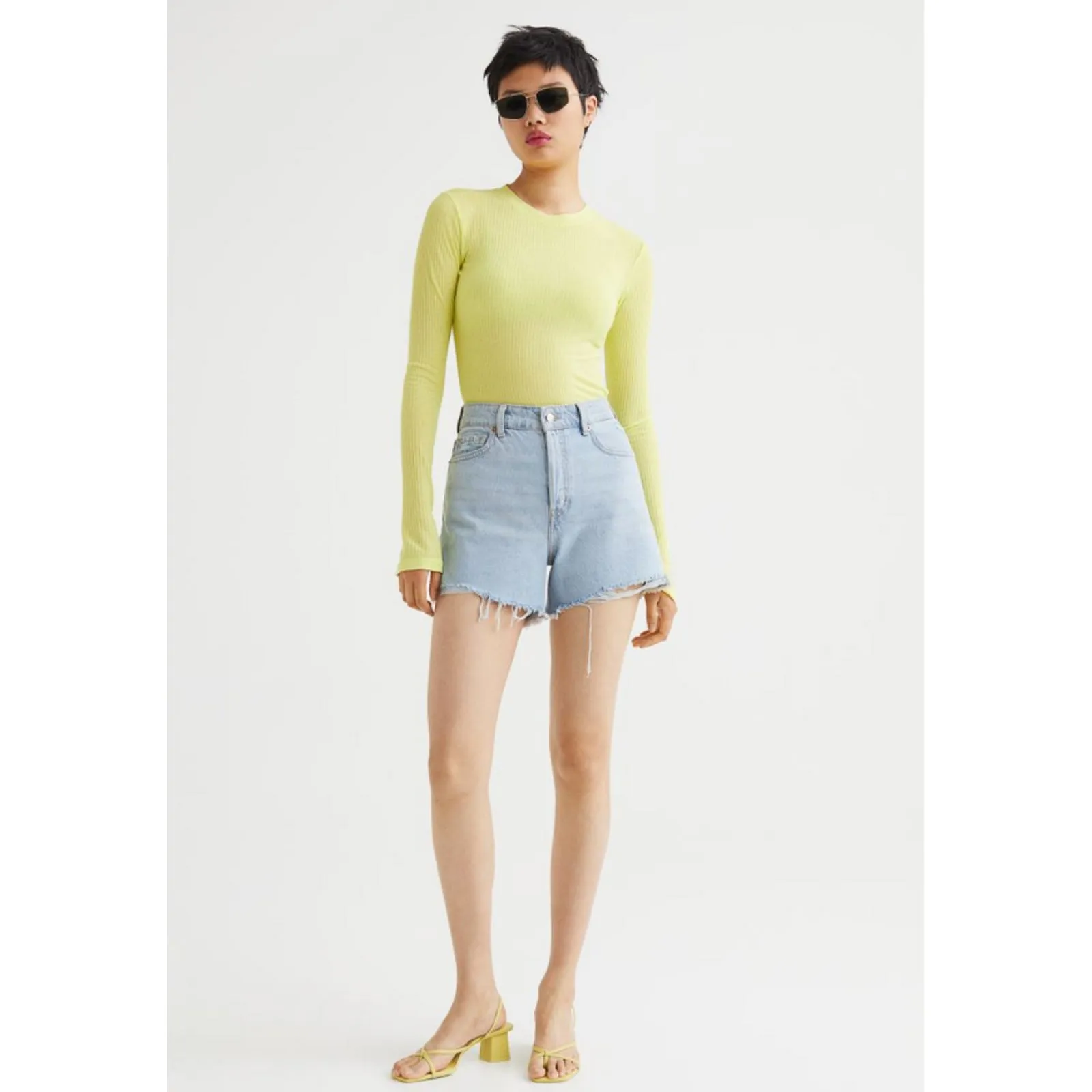 H&M Light Blue Denim Shorts | US 8