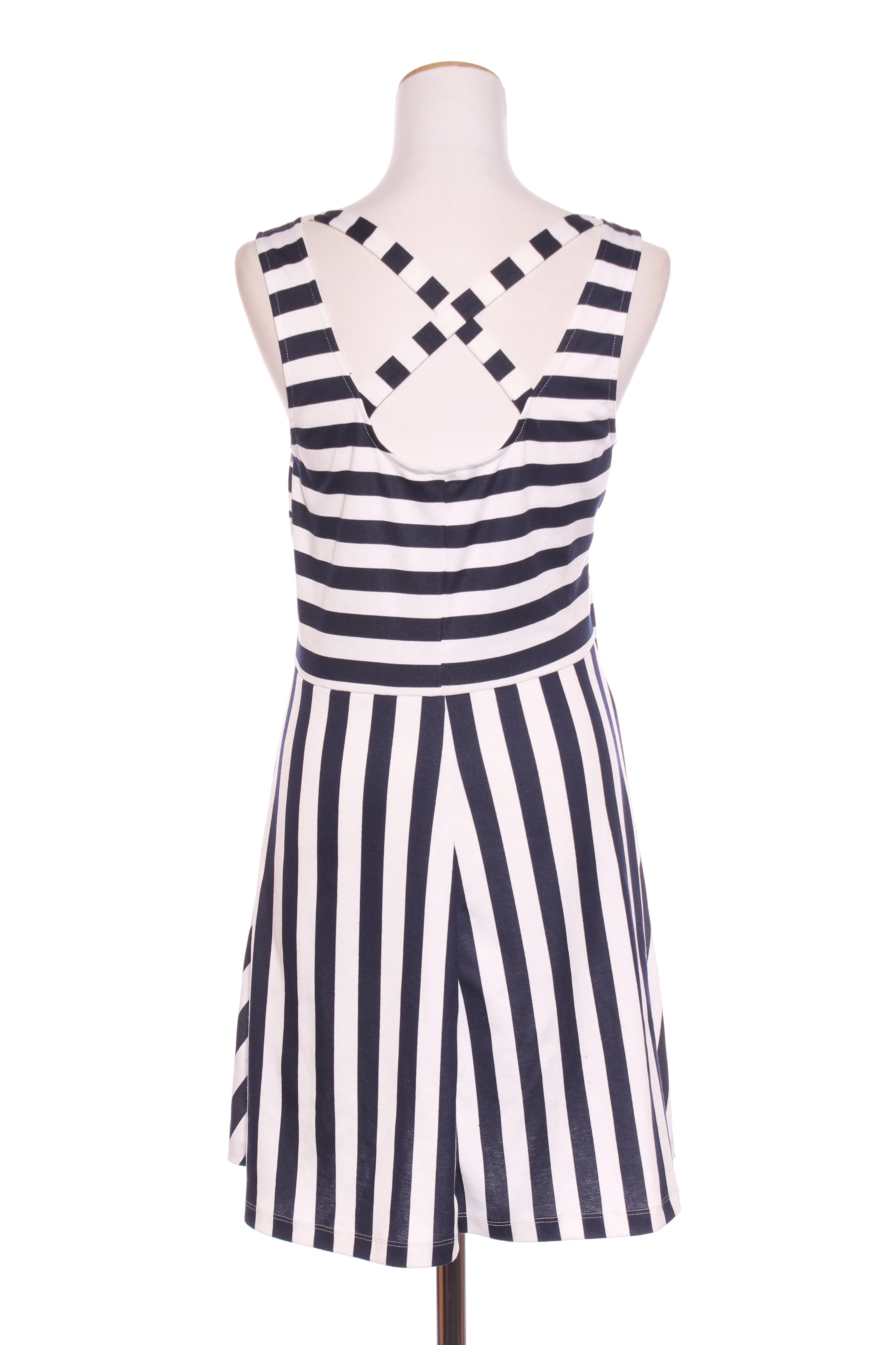 H&M - Navy stripe fit & flare dress! 12