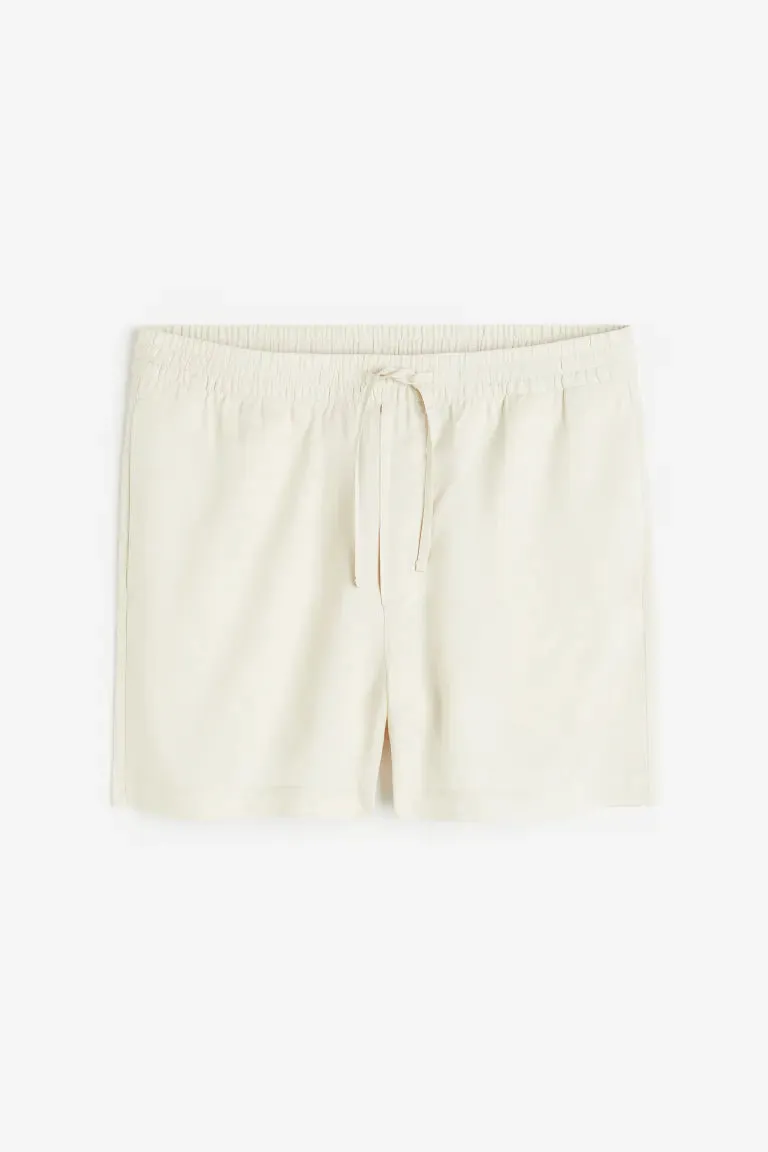 H&M Regular Fit Lyocell Shorts, Light Gray