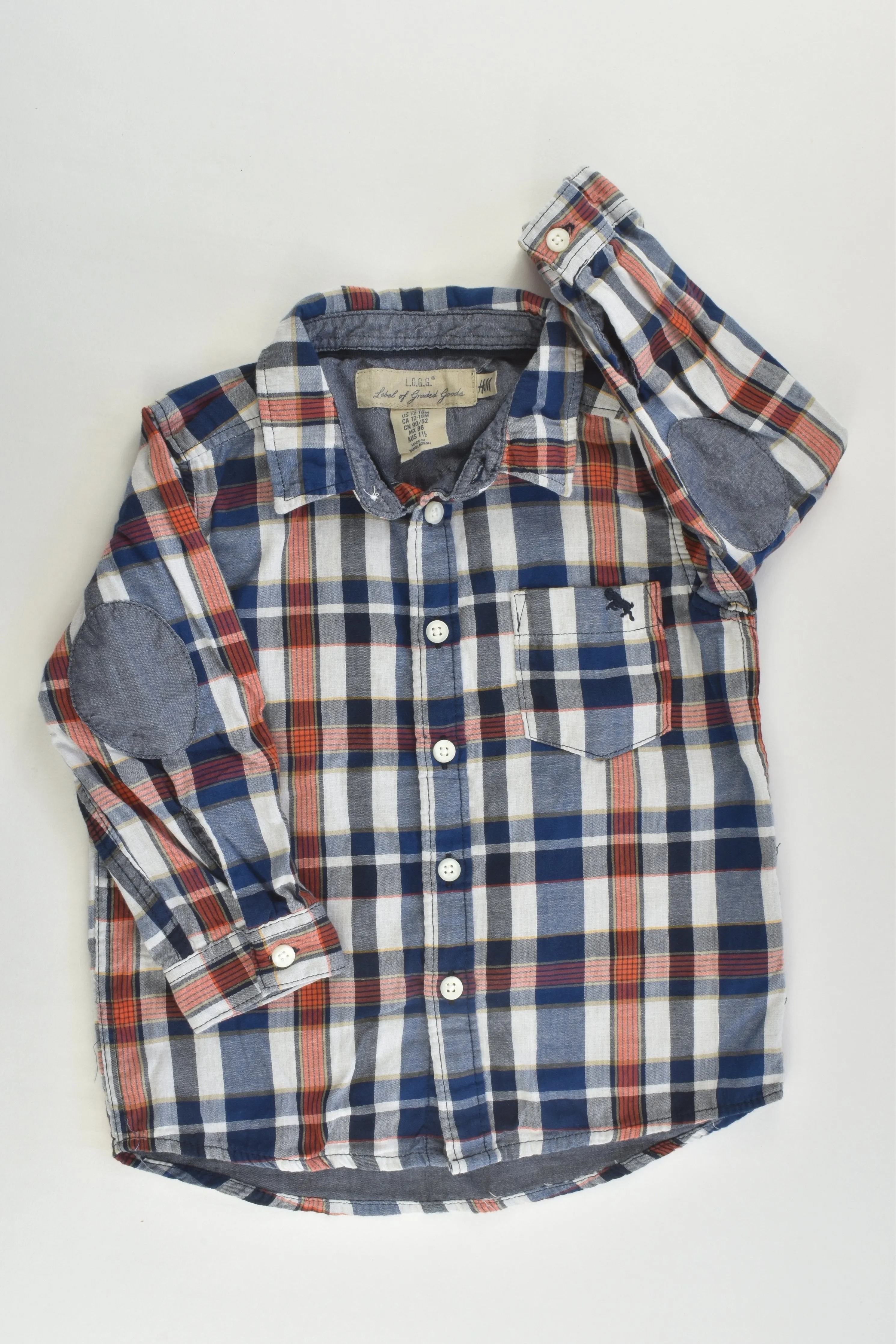 H&M Size 1 (86 cm) Checked Shirt