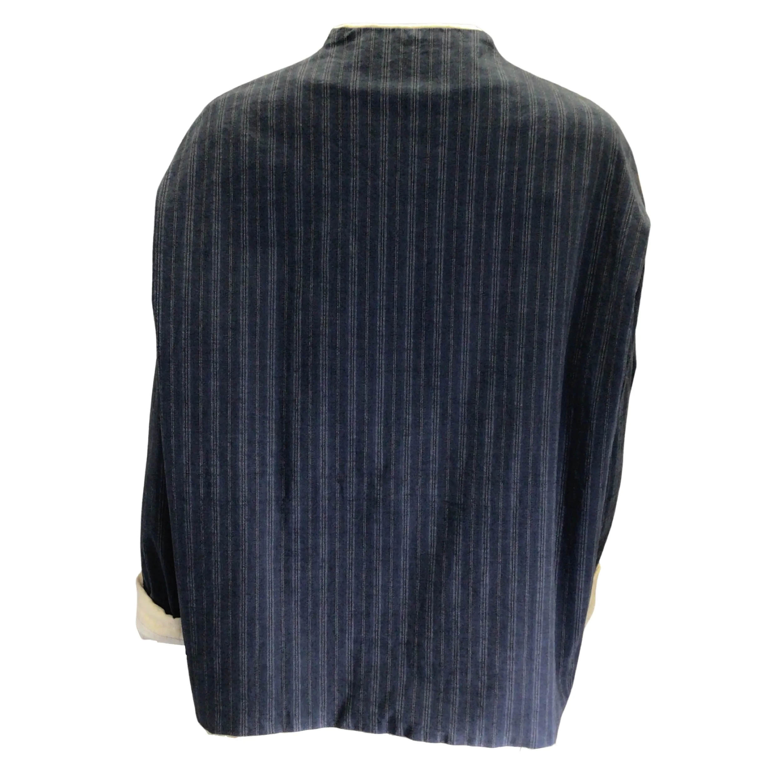 Hannoh Wessel Navy Blue / Ivory Pinstriped Cotton Jacket