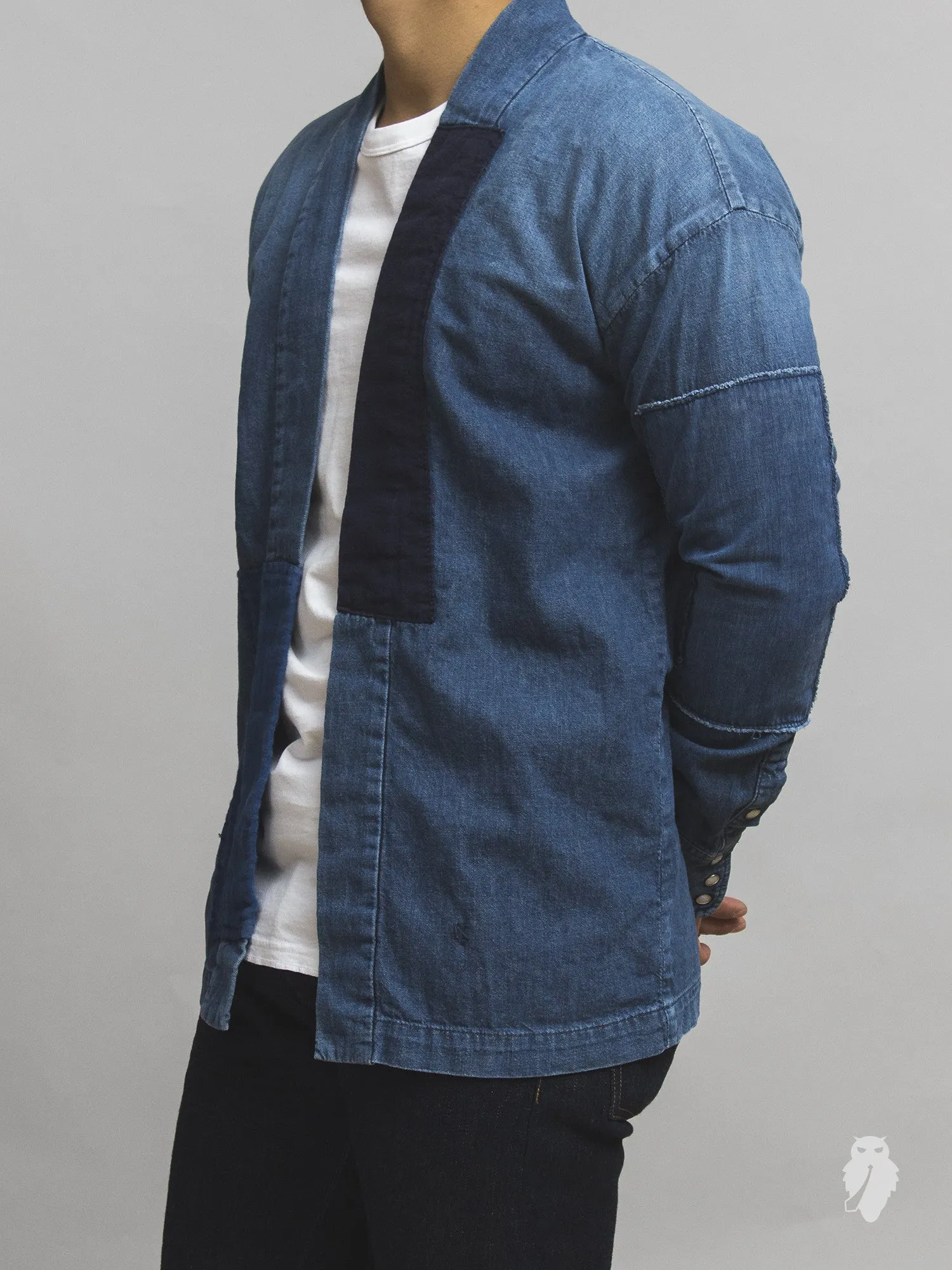 Haori Western Denim Shirt in Natural Indigo Remake