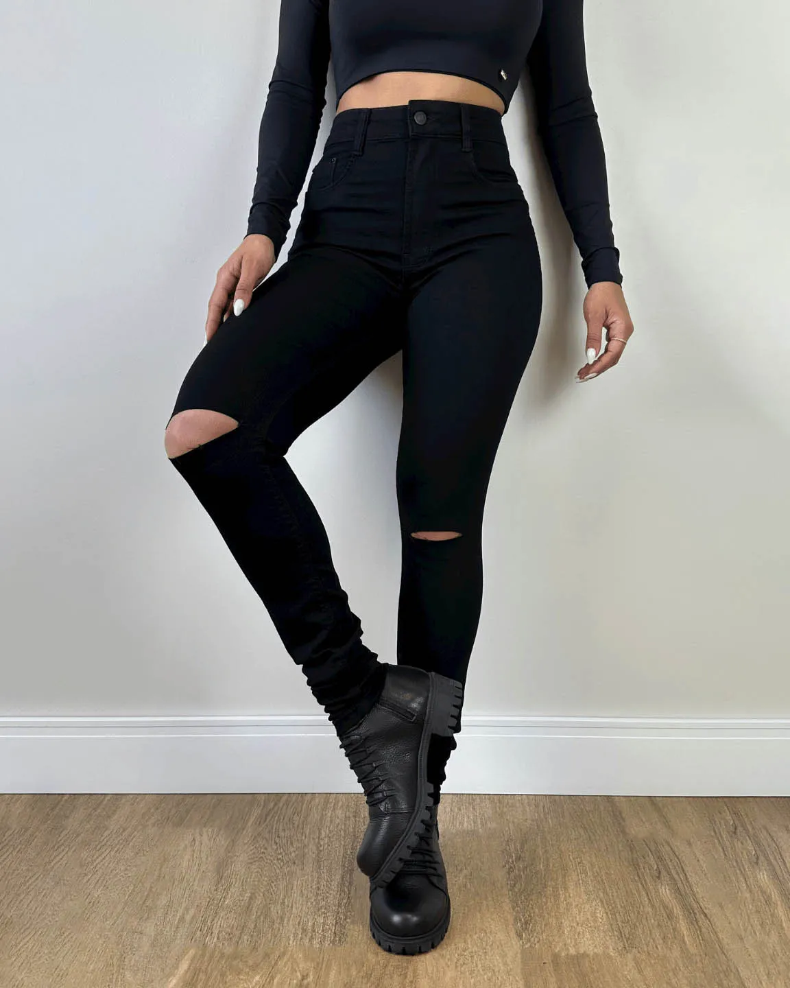 High-Waist Skinny-Jeans